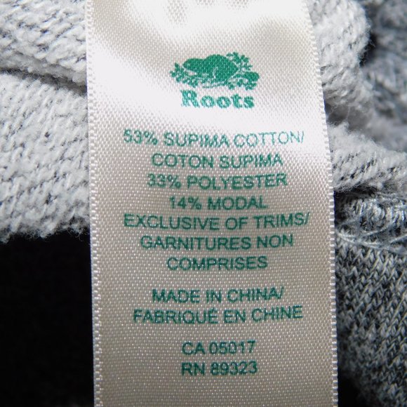 Roots womens M Gray Salt & Pepper Funnel Neck Cowl Hoodie Sweatshirt - Picture 4 of 10